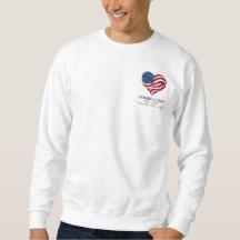 America 250 Vlag Hart 1776-2026 Heren Sweatshirt