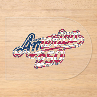 America 250 Vlag Script Semiquincentennial Ontwerp Acryl Uitnodigingen