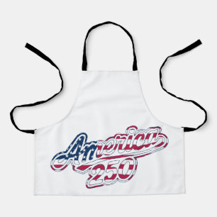 America 250 Vlag Script Semiquincentennial Ontwerp Schort