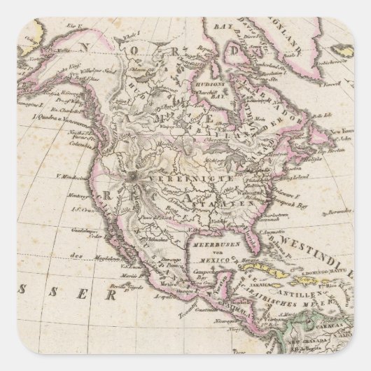 America 3 vierkante sticker (Voorkant)