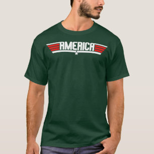 America An Aviation Parody Design voor 4 juli T-shirt