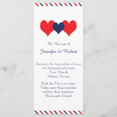 America ana Hearts Wedding Program Programma (Voorkant)