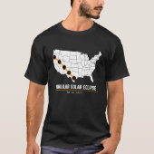 America Annular Solar Eclipse Shirt Map USA 2023 S (Voorkant)