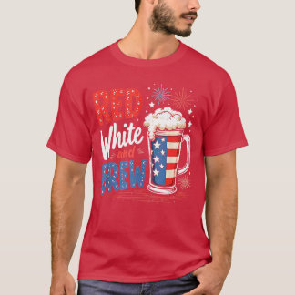 America Beer Lovers Red White And Brew Fourth Of J T-shirt
