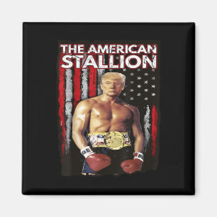 America Boxer Trump Rocky Trump Meme Trump 2024, Magneet