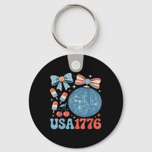 America Coquette USA 4 juli herdenkingsdag vrouwen Sleutelhanger
