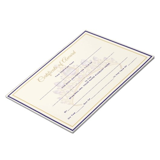 America Crown Certificates-Award Notitieblok (Schuin)