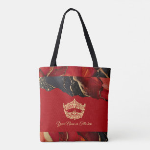 America Crown Ink Marble Canvas tas