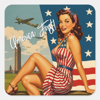 America First Pin Up Stickers
