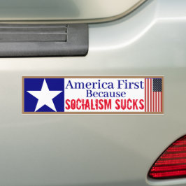 America First Socialism Sucks Bumpersticker