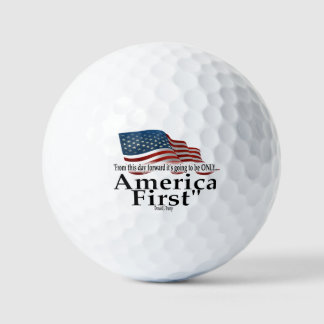 America First Trump citaat patriottische vlag Golfballen