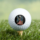 America flag and eagle patriotic custom monogram  golfballen (Insitu Shirt)
