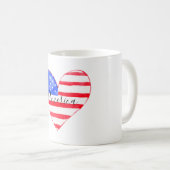 America Flag Heart Koffiemok (Voorkant rechts)