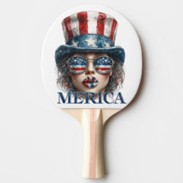 America Girl, vierde juli Glam Girl met sterren Tafeltennisbatje