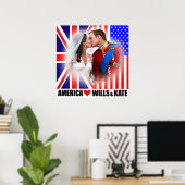 America Love Prince William & Kate Poster (Bureau à domicile)