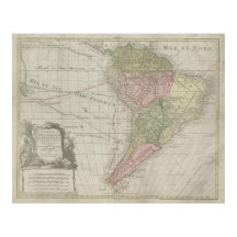America Meridionalis, Zuid-Amerikaanse print, 1772