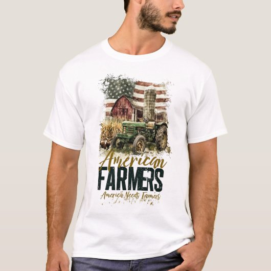 America needs farmers  t-shirt (Voorkant)
