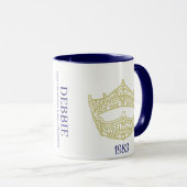 America Pageant Crown Nom personnalisé Mug (Devant droit)