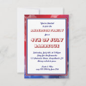 America Patriotic Event Occasion Invitation person (Devant)