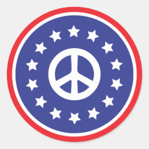 America Peace Ronde Sticker
