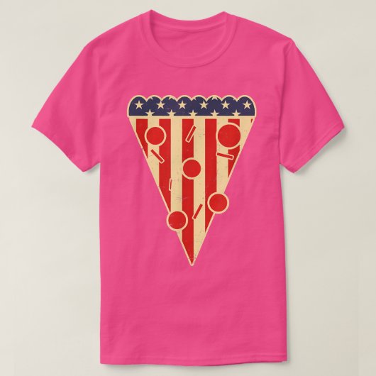 America Pizza Design 4e juli T-shirt (Design voorkant)