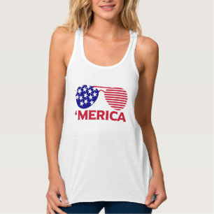 America Red White Blue-zonnebril Tanktop