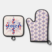 America’s 250th anniversary ovenwant & pannenlap set (Voorkant)