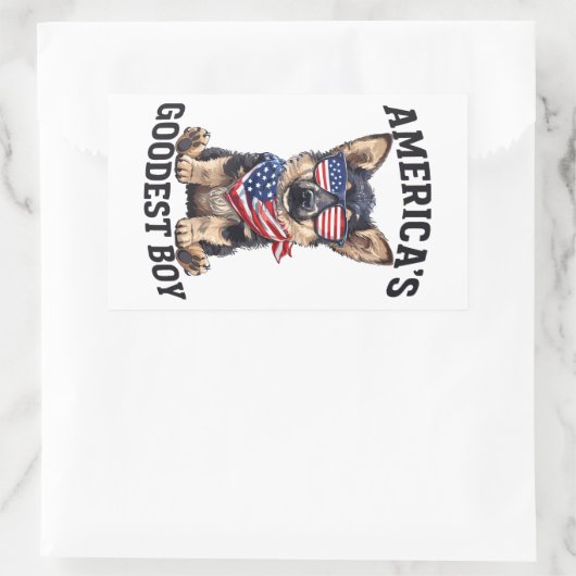 America’s Goodest Shepherd Rechthoekige Sticker (Tas)