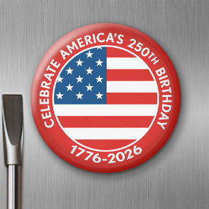 America Semiquincentennial 1776-2026 USA 250 Vlag Magneet