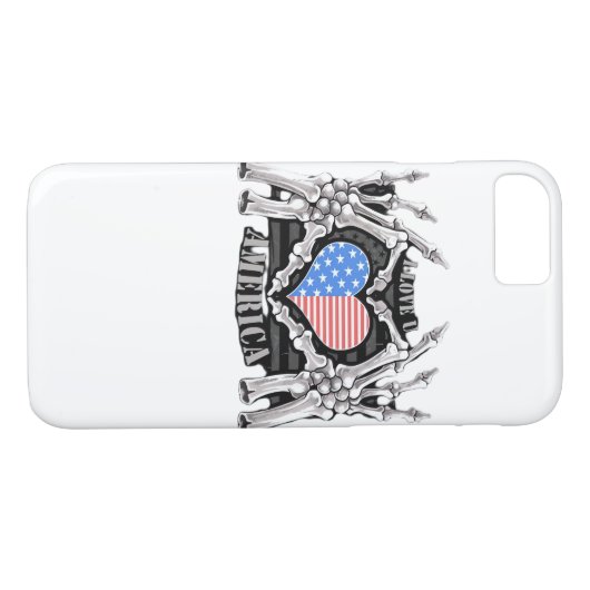America Skeleton Hands Case-Mate iPhone Case (Achterkant (Horizontaal))