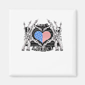 America Skeleton Hands Magneet (Voorkant)