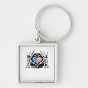 America Skeleton Hands Sleutelhanger