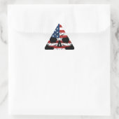 America Skull Flag Skelet Evil Driehoek Sticker (Tas)