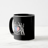 America Skull Skeleton Hand artwork bewerkbare laa Mok (Voorkant links)