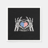 America Skull Skeleton Hand artwork bewerkbare laa Servet (Voorkant)