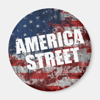 America Street Round Magnet Magneet