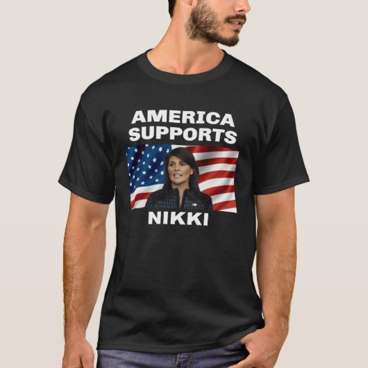 America Supports Nikki Haley T-shirt (Voorkant)