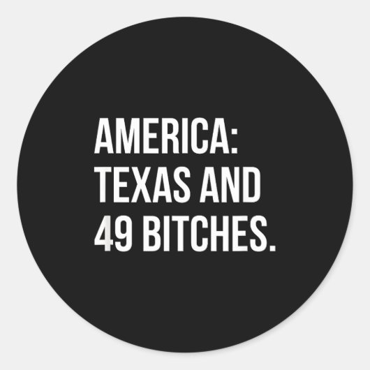 America Texas And 49 Es Ronde Sticker (Voorkant)