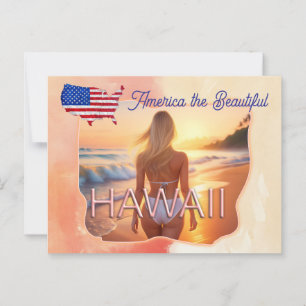 America the Beautiful Hawaï Briefkaart