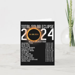 America Tour 2024 Totaal op rug zonsverduistering Kaart