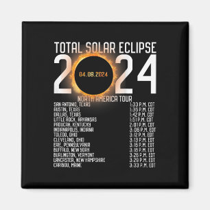 America Tour 2024 Totaal op rug zonsverduistering Magneet