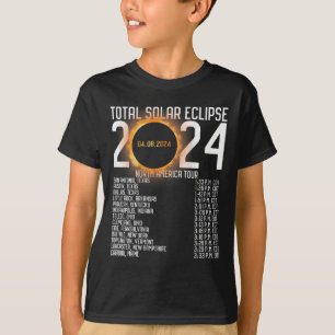America Tour 2024 Totaal op rug zonsverduistering T-shirt