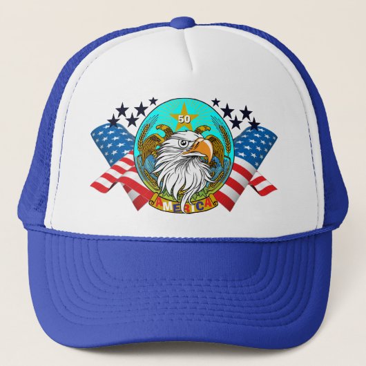 AMERICA Triple Eagle Trucker Hat Pet (Voorkant)