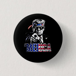 America Trump Amerikaanse vlag Ronde Button 3,2 Cm