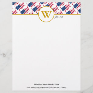 AMERICA USA Christelijk Stationery Letterhead Briefhoofd