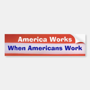 America Works Bumpersticker