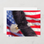 Américain Eagle et invitation de drapeau (Devant / Derrière)