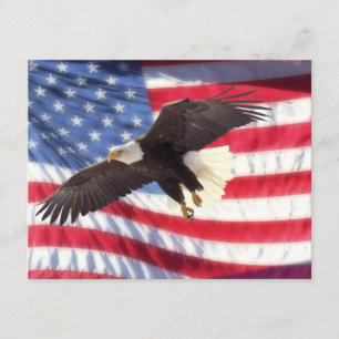 Américain Eagle et invitation de drapeau américain