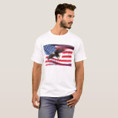 Américain Eagle et T-shirt de drapeau (Devant entier)