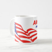 Américain et fier d'elle Mug (Devant gauche)